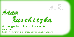 adam ruschitzka business card